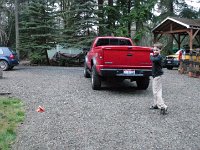 IMGP8272  Sam out playing football - excited about the game after watching some this afternoon. Nice to see Neil's truck in the driveway. They are moving back to WA! Aside from missing Josh and Ang, nearly the whole 2005-6 crew is here!