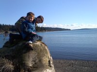 Pic-01122013-005  A nice walk with my boys along the beach, and Mt. Rainier is out there in the distance.