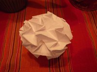 IMGP9683  Sam has been busy making origami this summer, too. This is a magic ball.
