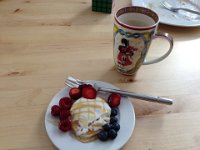 gramma breakfast  Gramma size pancakes :)