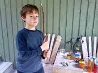 Pic-06152013-005  Sharp point! So you see summer activities to date - only 2 days of summer vaca underway so far and we are cubing and making throwing "knives."