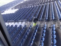DSC00500  Cleaning up after the big party several days prior after the Seahawks won the Super Bowl!