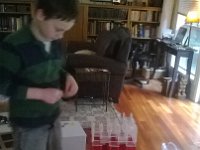 WP 20140217 003  Sam has built a domino tower with 1700 doms!
