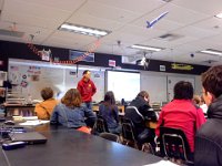 20140418 110609  At the AP Physics class for his final talk.