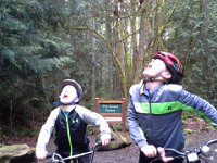 20140419 154316  Out mountain biking in the rain - so catching a drink!