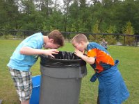 20140502 151150  I told them it was customary for distance runners to be sick in the trash can after a long race. They liked that idea.