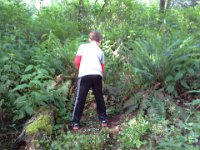 20140526 161907  Sam doing some trail work. Thank you, Sam!
