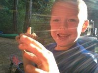 20140625 200429  Ben likes s'mores, just not the stickies!