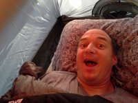 20140626 070035  It did NOT find Dave until he did this! The craziest smile face he could make!