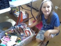 20140820 110939  This young lady did a remarkable job sorting and categorizing all these supplies!
