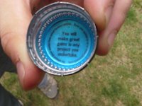 20140820 115636  Cream soda rewards afterwards - look what this bottle cap says!