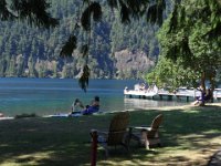DSC01145  Now we're at Lake Crescent! Back in the sun and the cool, clear lake.
