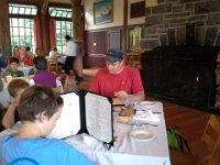20140816 180713  Dinner by the fire! We didn't think we'd get so lucky to get a table at 6pm, but we did and what a location!