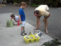 20140826 191842  Time to see all the loot and weigh it. 70 lbs of rocks!!!
