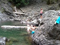 20140801 124929  Very cold water but Sam loved it. I tried to stand up on that log - not very stable!