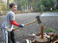 20141101 165902  Sam making some kindling.