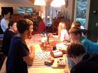 20141110 144003  This is the new conversation club facilitated by Nathan, a 24 yr old who studied for a Masters in Physiology in Germany. He's fluent. Lena is helping us.