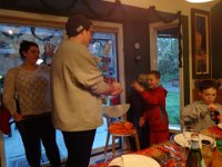 DSC01801  Rocks, paper, scissors to see who gets to accompany the Yorkshire pudding with a broad sword.