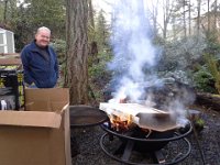 20141228 131908  Richard and I enjoying "Boxing Day" - burning boxes!