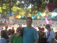Chris 1  We made Coach Chris promise to ride the tea cups at DisneyLand if we won our Lynnwood game - he gets sick in the tea cups and was sad to miss the games!