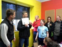 20150314 162658  Coach Pike handing out awards. He is saying Sam is Mr. Patience - waiting to make the play.