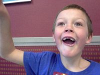 20150319 174033  Out to McDonald's after getting Ben's MMR shot. Long story. I vaccinated him early when we went to Scotland for my brother's wedding because they were having a measles outbreak.