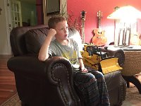Ben watching fixer upper  Ben watching Fixer Upper with his new toy bulldozer from Gramma and Richard! Thank you!!!