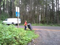 20150505 151944  Ben taking out the trash all by himself.