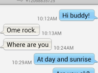 Screenshot 2015-05-07-09-08-41  This series of text messages is so funny to me. We'd just gotten clearance from Daddy to let mommy go on a jog while Sam was home sick from school. He was all set up with phone next to him, Gatorade for hydration, and doors locked. What could go wrong? Surely nothing. But I had to make SURE otherwise I'd never get to go for a jog again.