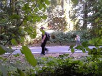 20150902 154430  Sam walking home from the bus. I hide out the first week of school and try to scare the big kids. I have found that by 7th grade, they're onto me. I can't scare 'em anymore.