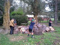 20150926 140825  Splitting wood at Janet's where I ride.