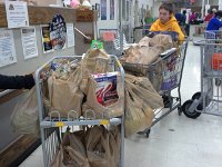 20151115 172154  A trip to the commissary - this was $397! Isn't that AMAZING? I love shopping with the boys. They are very helpful and really pretty good shoppers!