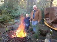 20151126 145159  Richard and Mom by the fire...first full day visiting up here. They're starting to get used to the cold.