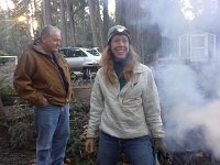 20151126 145922  Off to fix the truck headlamp...before setting the table. Dave is saying "It's sooo not time for that." But - I think since I know what I'm doing now, it won't take 35 min. It only took 12 min.