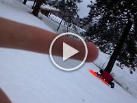 20151223 153703  I think this one is me trying downhill skiing on the sledding run. Thinking to myself...if I get hurt..the day before we leave...
