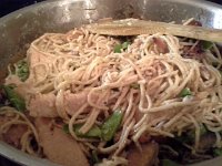 20151202 185623  A very bizarre pantry raid for dinner. SPAM alfredo. But fairly edible!