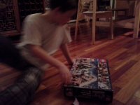 20151224 221438  Ben opening his Christmas Eve present!