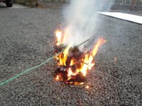 20151231 161816  So...we must celebrate Scottish style with a chicken wire fire.