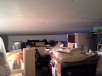 20160101 161914  This is where I was. There's 18" of space to crawl around. Dave put a talking scary dude up there (Halloween decor) and as I slithered across it, he hollered into my pelvis in his low, weird voice "what do you waaaant?"