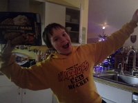 20160106 201219  Sam is happy to try Hungry Man :)