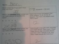 20160120 150535  Ben's teacher is doing a great job giving him meaningful work to do. Here's a sample. Ben is in 2nd grade.