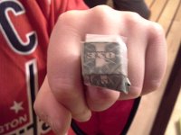 20160127 173341  Ben found a book on how to fold dollars. Look what he made!