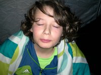 20160128 072836  This is the next morning...we all slept well in the tent, no leaks, and I actually had to wake them up at 7:15 because one boy had teacher conferences to go to pretty early. Otherwise we'd have still been sleeping.
