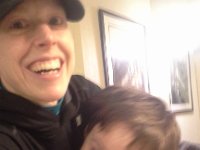 20160208 200127  Messing around with Sammy ;) Can't do this anymore - he's bigger than me!
