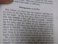 20160218 081528  I thought this was interesting regarding how a woman treats a fire. ;) Too cleanly. I don't have that issue...