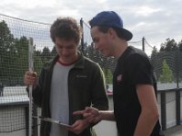 20160504 171838  Assistant coach Gus looks at the practice plan...and laughs! No way we'll get through all that!