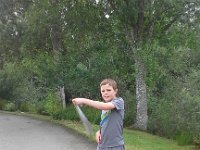 20160624 171026  Out on a jog with boys after school is out. This is a sock mace. We had so much fun whipping each other with is. I finally kept the sock mace and named it Isabelle because it looked like a cow (white with black spots). Always good to have an extra pair of socks around. Kids show up at games with slippers (flip flops) on and no socks...so...good to have backup!