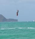 Kite surfer on a huge jump. Another photo courtesy of mom!