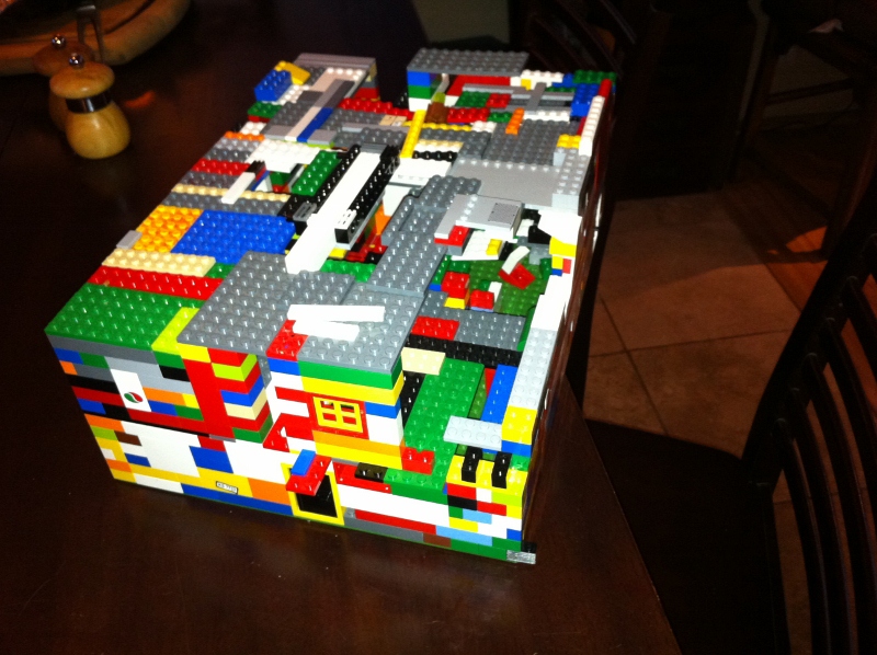 This is what Sam thinks our WA house will be like - huge, with two levels. He's been working on this for months, adding to it gradually. We just got orders to move to WA which means things start moving here in the sell/pack arena. Click on the Lego house for April pictures, including some very funny videos. 