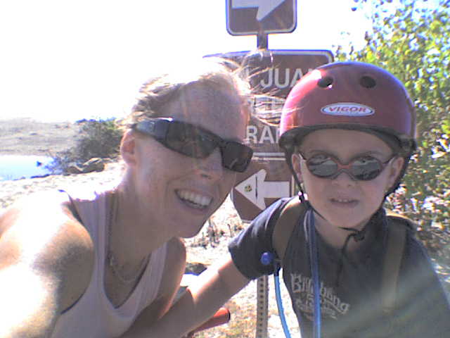 Sam and mom on a big adventure!